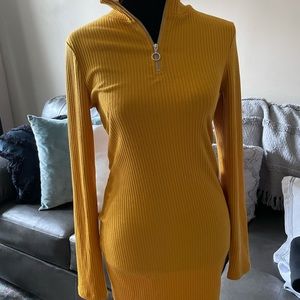 Brand new mustard midi dress